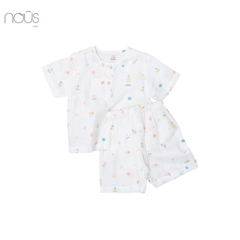 Bộ cộc xô trắng dứa cherry vàng