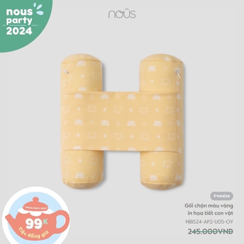 Gối chặn màu vàng in họa tiết con vật - KM