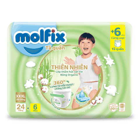 Tã quần Molfix size 3XL - 24 miếng (20-35kg)