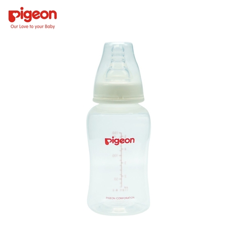 Bình sữa Pigeon cổ hẹp nhựa PP Streamline không BPA 150ml 0M+