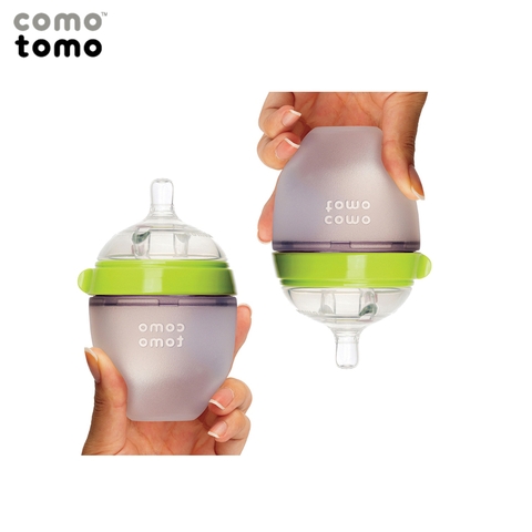 Bình sữa silicone Comotomo 150ml - Xanh