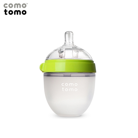 Bình sữa silicone Comotomo 150ml - Xanh