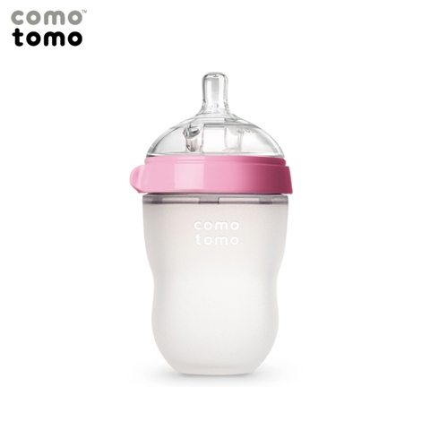 Bình sữa silicone Comotomo 250ml - Hồng