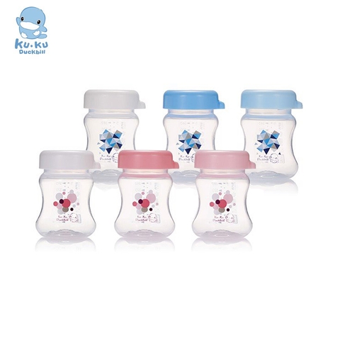 Bộ 3 bình trữ sữa KUKU bằng nhựa PP dung tích 140ml