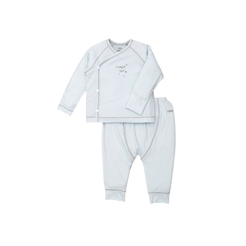 Bộ cài lệch xanh nhạt newborn