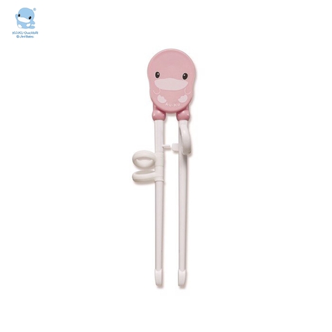 Bộ đũa KUKU cho bé từ 2 tuổi tập ăn dặm bằng nhựa cứng