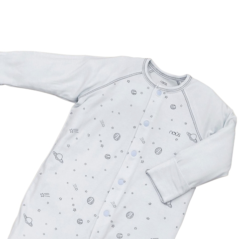 Bộ bodysuit liền tất xanh hoạ tiết hành tinh size newborn