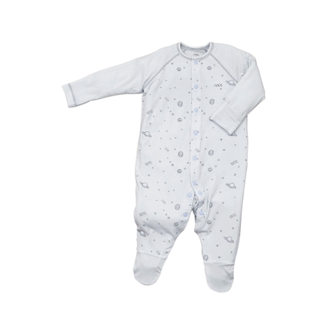 Bộ bodysuit liền tất xanh hoạ tiết hành tinh size newborn