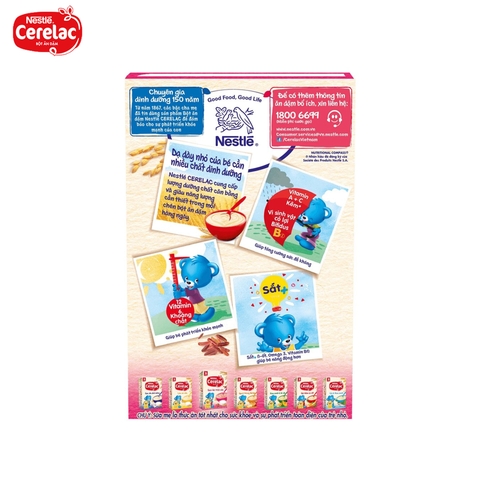 Bột ăn dặm Nestlé Cerelac gạo lức trộn sữa - 200g (từ 6 tháng)