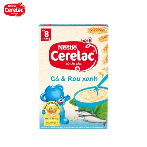 Bột ăn dặm Nestlé Cerelac vị cá và rau xanh - 200g (từ 8 tháng)