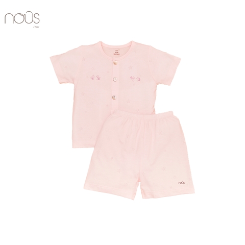 Bộ cài thẳng cộc hồng nhạt