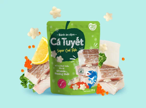Bánh ăn dặm Mămmy vị cá tuyết -25g (Bé từ 6 tháng)