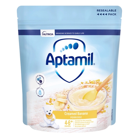 Bột ăn dặm Aptamil vị chuối dành cho trẻ từ 4 tháng tuổi - 125g
