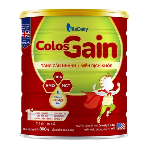 Sữa Colos Gain 1+ (1 - 10 tuổi) - 800g
