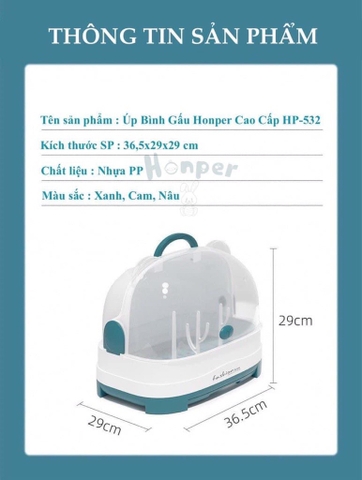 Giá úp bình sữa hình gấu Honper HP532