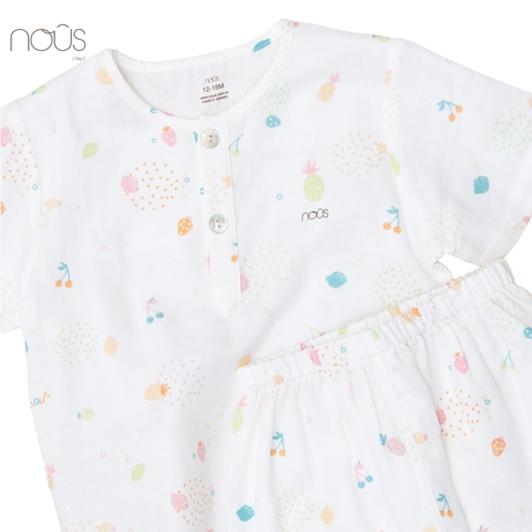 Bộ cộc xô trắng dứa cherry vàng