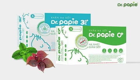 Khăn lau hạ sốt Dr.Papie