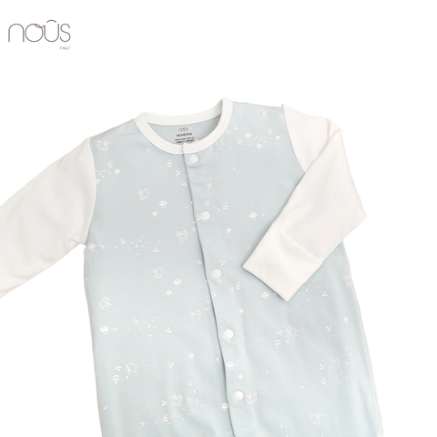 Bộ body có tất xanh hoạ tiết ong size Newborn (dành cho bé sơ sinh dưới 3.8Kg)