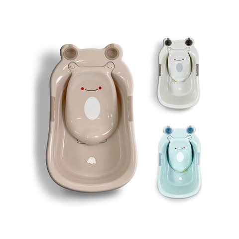 Chậu tắm cao cấp Hokori Việt Nhật hình ếch có kệ đỡ bé (82x50x32cm)