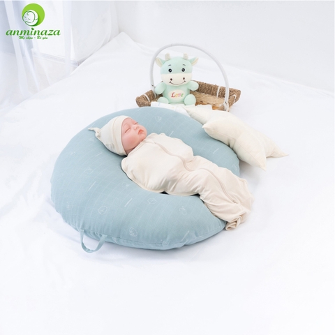 Gối chống trào ngược vải sợi tre bông Microfiber Anminaza cao cấp 80x80cm