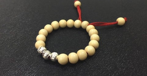 Vòng dâu tằm cho bé (Trắng trơn)