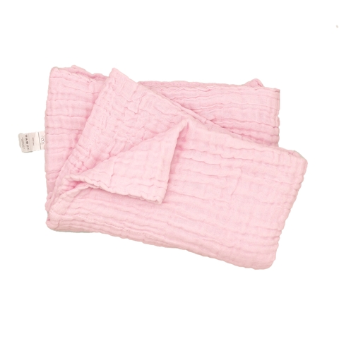 Khăn tắm Muslin 6 lớp màu hồng 110*110cm