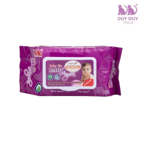 Khăn ướt em bé Angela, không mùi (100 tờ)