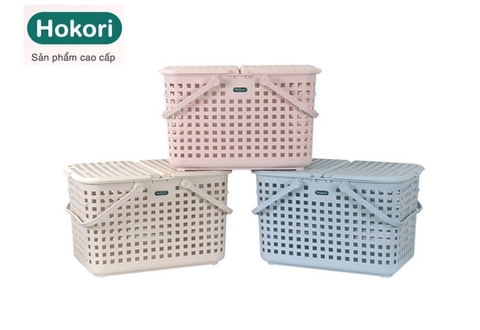 Giỏ đi sinh có nắp Hokori (45x30x30cm)