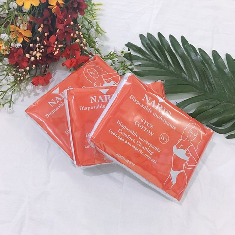 Set 6 quần lót giấy cotton Naris