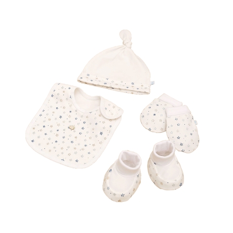 Set phụ kiện màu trắng họa tiết ngôi sao