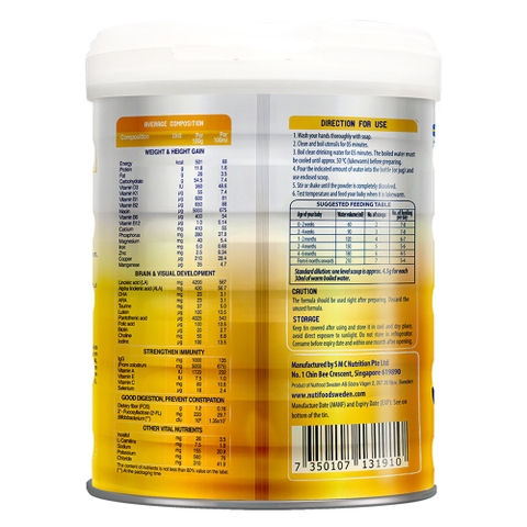 Sữa Nutifood GrowPLUS+ vàng sữa non 800g (0-12 tháng)