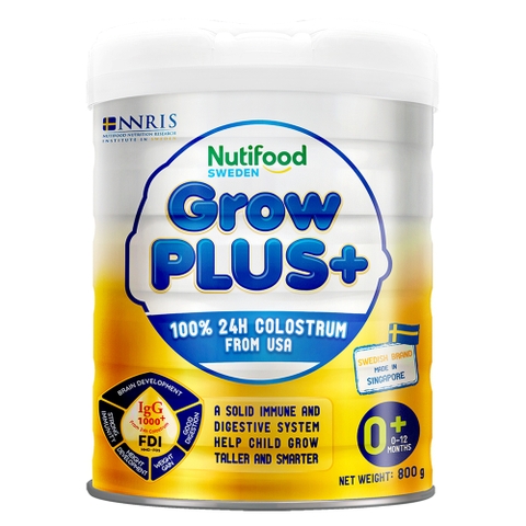 Sữa Nutifood GrowPLUS+ vàng sữa non 800g (0-12 tháng)