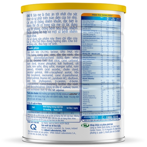 Sữa Abbott Grow 2 (6-12 tháng) - 900g