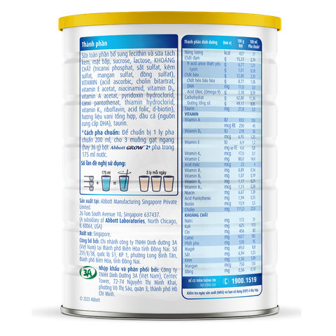 Sữa Abbott Grow 2+ (trên 2 tuổi)
