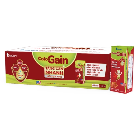 Thùng sữa bột pha sẵn Colos Gain (từ 1 tuổi) - Thùng 48 hộp