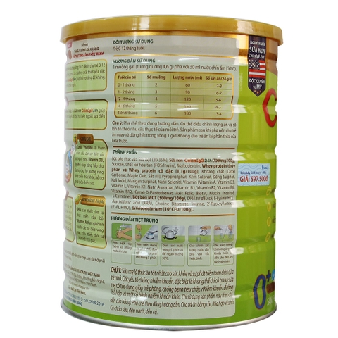 Sữa ColosBaby Gold 0+ mới vị thanh nhạt (0 – 12 tháng)