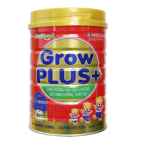 Sữa bột Nutifood GrowPLUS+ đỏ dành cho trẻ suy dinh dưỡng, thấp còi 780g (0 - 12 tháng)