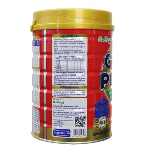 Sữa bột Nutifood GrowPLUS+ đỏ dành cho trẻ suy dinh dưỡng, thấp còi 780g (0 - 12 tháng)