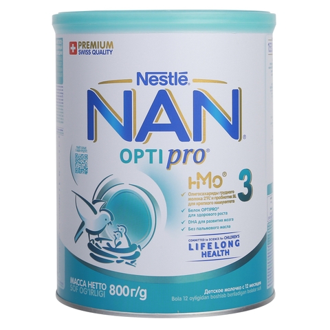 Sữa bột Nan Nga Optipro 3 - 800g - Dành cho bé 12-18 tháng
