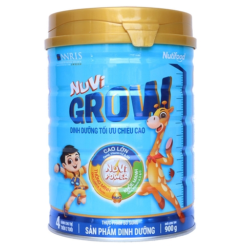 Sữa bột Nutifood Nuvi Grow tối ưu chiều cao 4+ (Trên 2 tuổi) -900g