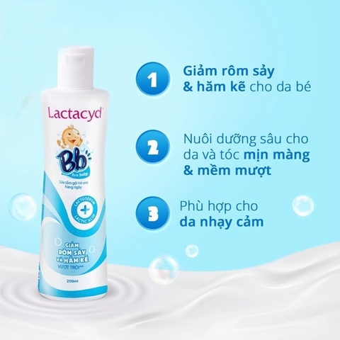 Sữa tắm Lactacyd Baby ngừa rôm sảy, hăm kẽ