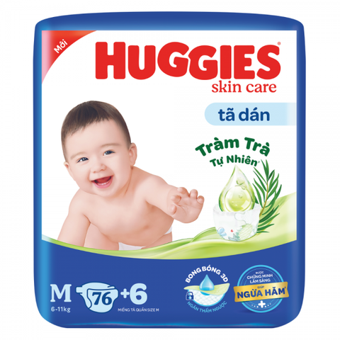 Tã quần Huggies Skin Care size M 76 + 8 miếng (6-11kg)