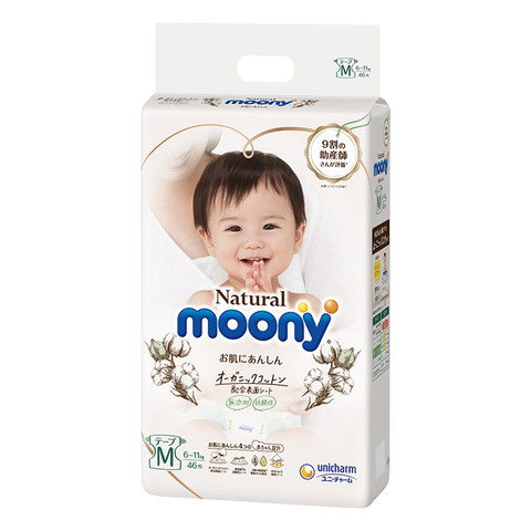 Tã dán Moony Natural size M 46 miếng (6-11kg)