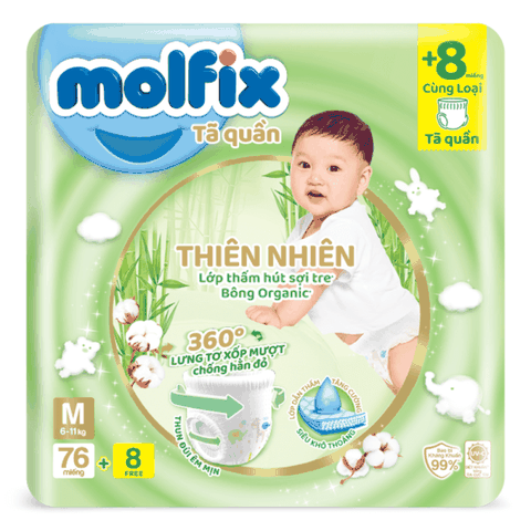Tã quần Molfix size M - 76 miếng (6-11kg)