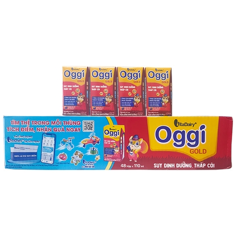 Thùng sữa bột pha sẵn Oggi Gold (từ 1 tuổi) - Thùng 48 hộp