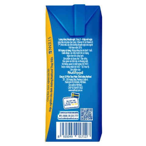 Lốc 4 hộp sữa pha sẵn Nuvi Grow tối ưu chiều cao (từ 1 tuổi)