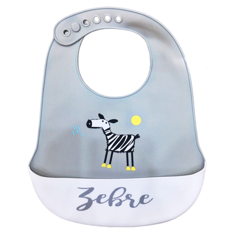 Yếm ăn dặm silicone có máng hứng HK2136 - Họa tiết Ngựa Nhỏ