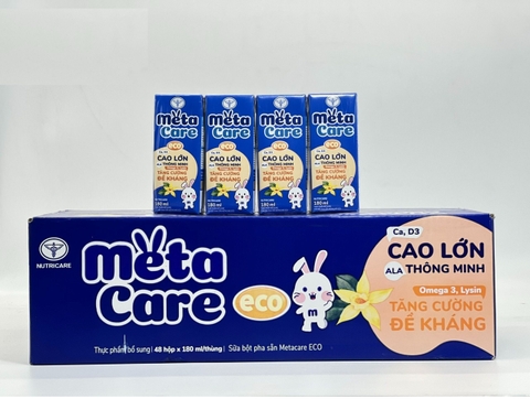 Thùng sữa bột pha sẵn Metacare ECO (từ 1 tuổi) - Thùng 48 hộp