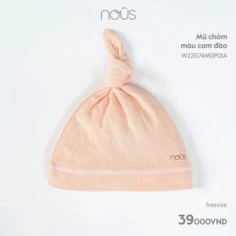 Mũ chỏm màu cam đào - KM