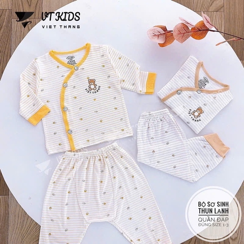Bộ sơ sinh tay dài VT Kid (Mẫu ngẫu nhiên do mỗi đợt ra mẫu khác nhau, sẽ inbox khách chọn mẫu sau)